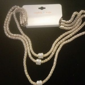 Sophia & Kate gold tone tiered necklace